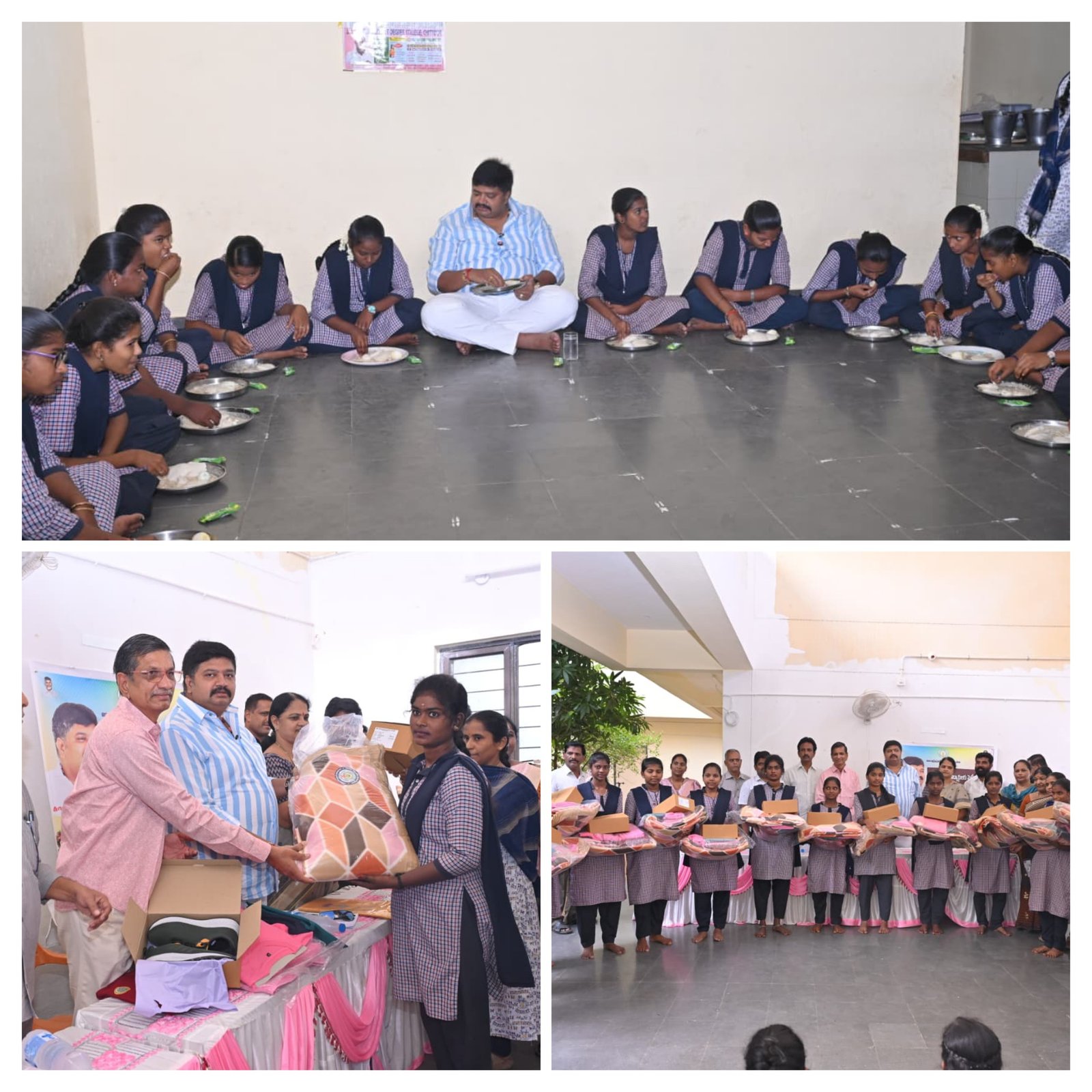 విద్యార్థినులతో అల్పాహారం చేసిన చిత్తూరు ఎమ్మెల్యే...