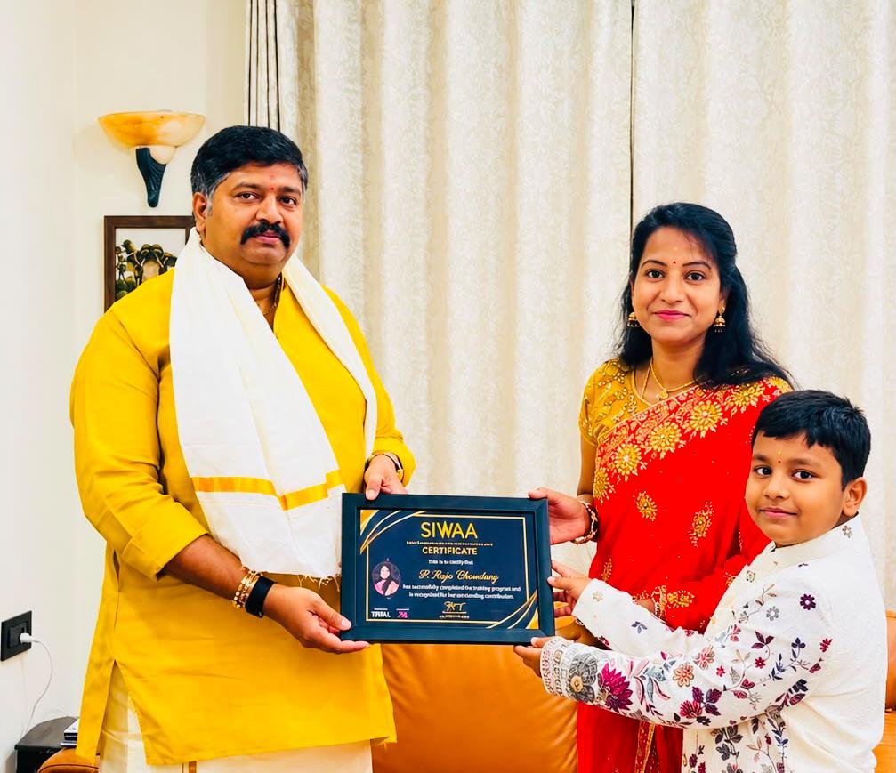 అవార్డు అందుకున్న రోజా చౌదరి కు చిత్తూరు ఎమ్మెల్యే గురజాల  జగన్‌మోహన్ అభినందనలు!...